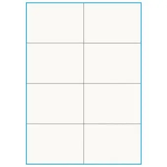 A4-8 slids, 100% resirkulert, 8 Utstansede etiketter/ark, 105,0 x 73,8 mm, off-white / matt, 75 ark - Etiketter i ark for skrivere