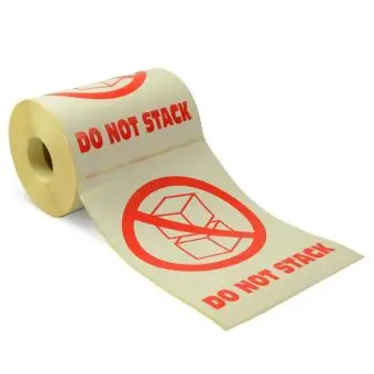 Advarsel: Må ikke stables/Do not stack, 300 stk. - Forhåndstrykte etiketter