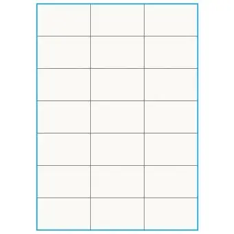A4-21 slids, 100% resirkulert, 21 Utstansede etiketter/ark, 70,0 x 42,2 mm, off-white / matt, 75 ark - Etiketter i ark for skrivere