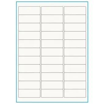 A4-33, 100% resirkulert 33 Utstansede etiketter/ark, 64,0 x 24,3 mm, off-white / matt, 75 ark - Etiketter i ark for skrivere