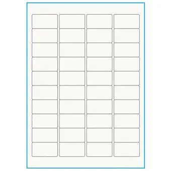 A4-40, 100% resirkulert 40 Utstansede etiketter/ark, 45,7 x 25,4 mm, off-white / matt, 75 ark - Etiketter i ark for skrivere