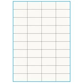 A4-40 slids, 100% resirkulert, 40 Utstanseade etiketter/ark, 52,5 x 29,5 mm, off-white / matt, 75 ark - Etiketter i ark for skrivere