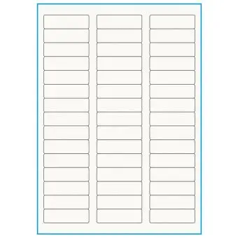 A4-45, 100% resirkulert 45 Utstansede etiketter/ark, 58,0 x 17,8 mm, off-white / matt, 75 ark - Etiketter i ark for skrivere