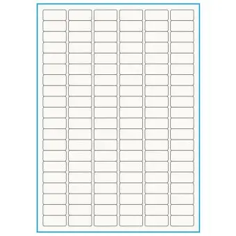 A4-120, 100% resirkulert 120 Utstansede etiketter/ark, 30,0 x 14,0 mm, off-white / matt, 75 ark - Etiketter i ark for skrivere