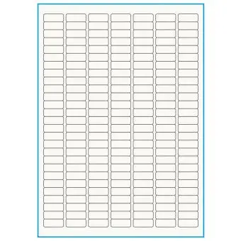 A4-189, 100% resirkulert 189 Utstansede etiketter/ark, 25,4 x 10,0 mm, off-white / matt, 75 ark - Etiketter i ark for skrivere