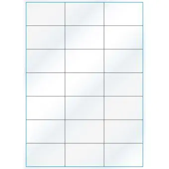 A4-21 slids, 21 Utstansede etiketter/ark, 70,0 x 42,2 mm, hvit/gloss, 100 ark - A-4 etiketter, hvit gloss