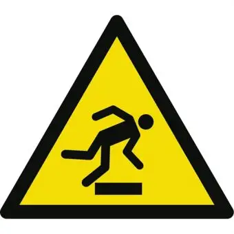 Advarselslabel der signalerer hindring, ISO 7010 W007 - Sikkerhetsskilt