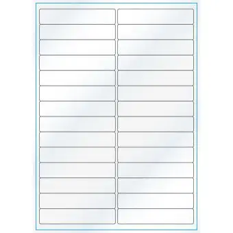 A4-28, 28 Utstansede etiketter/ark, 99,0 x 20,0 mm, hvit/gloss, 100 ark - A-4 etiketter, hvit gloss