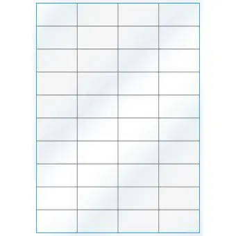 A4-40 slids, 40 Utstansede etiketter/ark, 52,5 x 29,5 mm, hvit/gloss, 100 ark - A-4 etiketter, hvit gloss