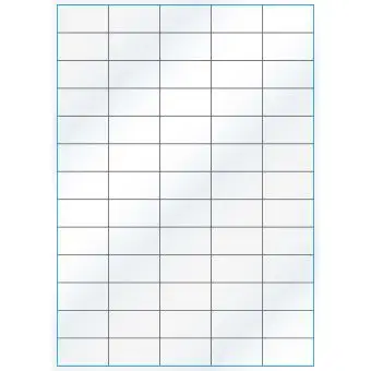 A4-65 slids, 65 Utstansede etiketter/ark, 42,0 x 22,7 mm, hvit/gloss, 100 ark - A-4 etiketter, hvit gloss