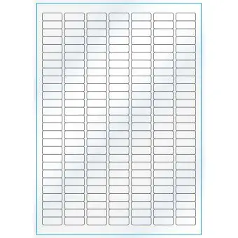 A4-189, 189 Utstansede etiketter/ark, 25,4 x 10,0 mm, hvit/gloss, 100 ark - A-4 etiketter, hvit gloss