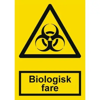Advarselslabel der signalerer biologisk fare, ISO 7010 W009 - Sikkerhetsskilt