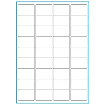 A4-36, 36 utstansede heavy duty etiketter/ark, 48,0 x 31,0 mm,  50 ark - A-4 etiketter, heavy duty