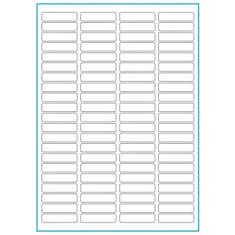 A4-84, 84 utstansede heavy duty etiketter/ark, 46,0 x 11,1 mm,  50 ark - A-4 etiketter, heavy duty