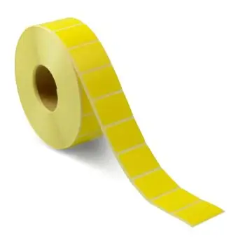 Etikett fortløpende nummer, 30 x 20 mm, gul, 1000 stk. - Fortløpende numre